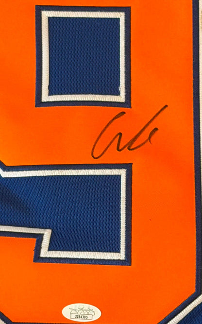 Connor McDavid Signed Autographed Edmonton Oilers Jersey JSA LOA-Right Off The Field