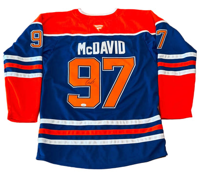 Connor McDavid Signed Autographed Edmonton Oilers Jersey JSA LOA-Right Off The Field