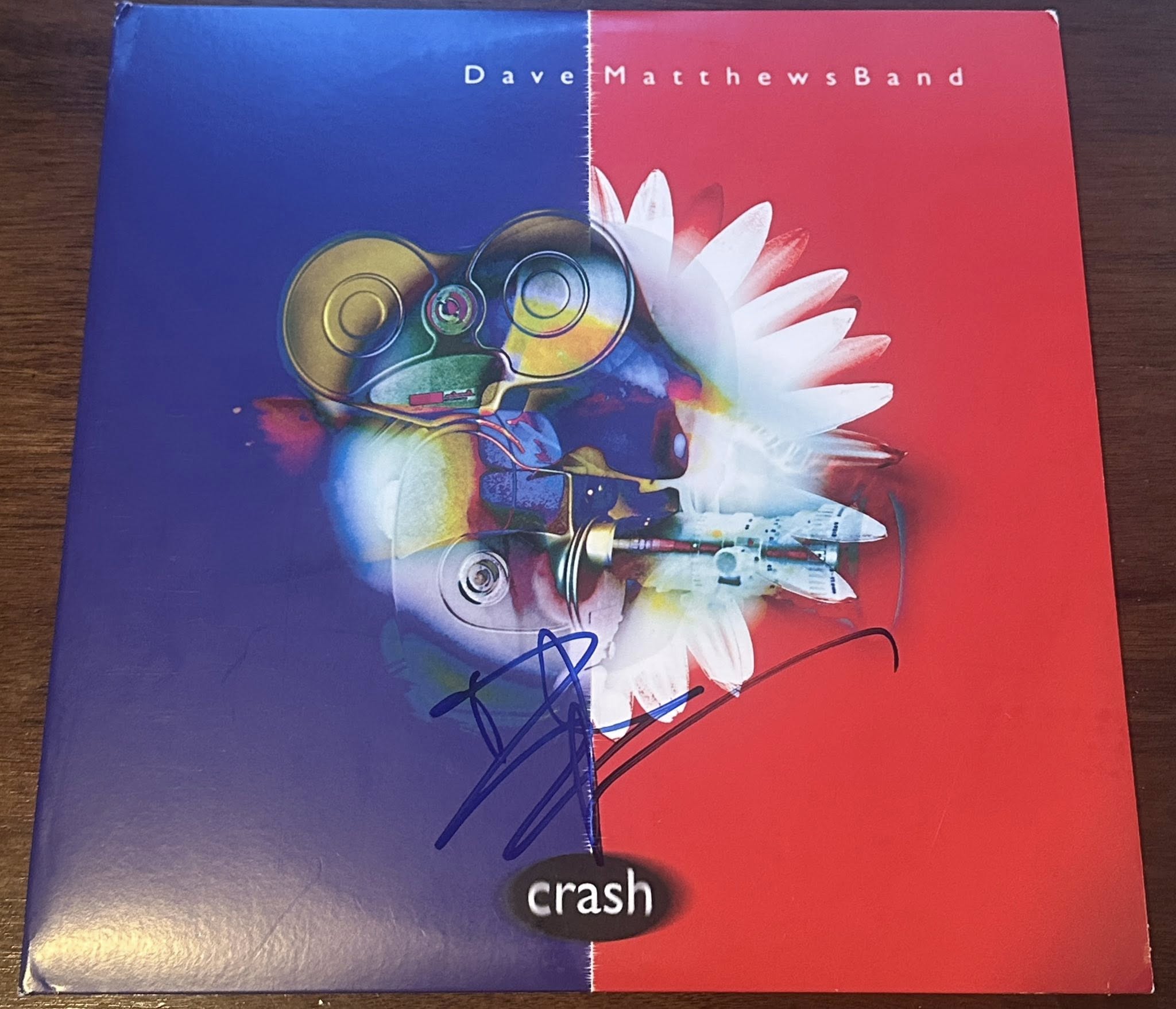 Dave Matthews Autographed Crash LP Vinyl JSA LOA Dave Matthews Band-Right Off The Field