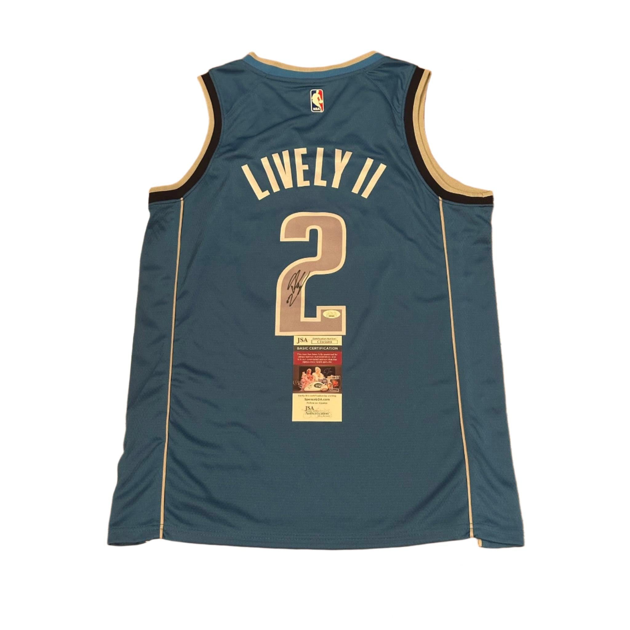 Dereck Lively II Autographed Dallas Mavericks Jersey JSA COA-Right Off The Field
