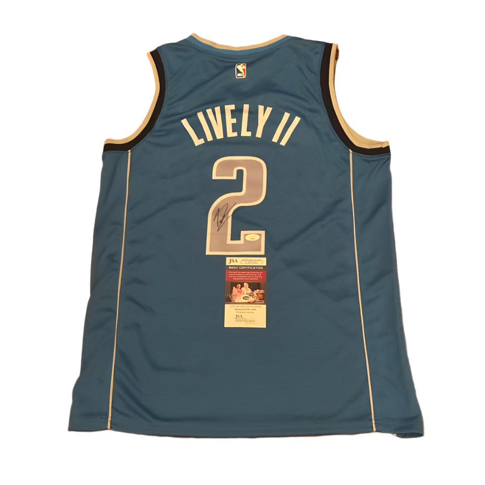 Dereck Lively II Autographed Dallas Mavericks Jersey JSA COA-Right Off The Field
