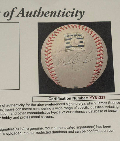 Derek Jeter Autographed Hall of Fame MLB Baseball JSA LOA New York Yankees-Right Off The Field