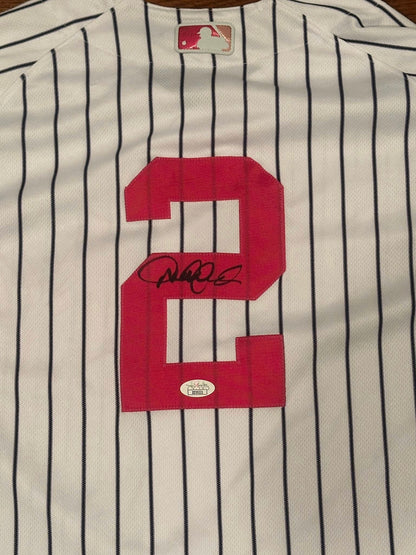Derek Jeter Autographed New York Yankees Mother's Day Jersey JSA LOA-Right Off The Field