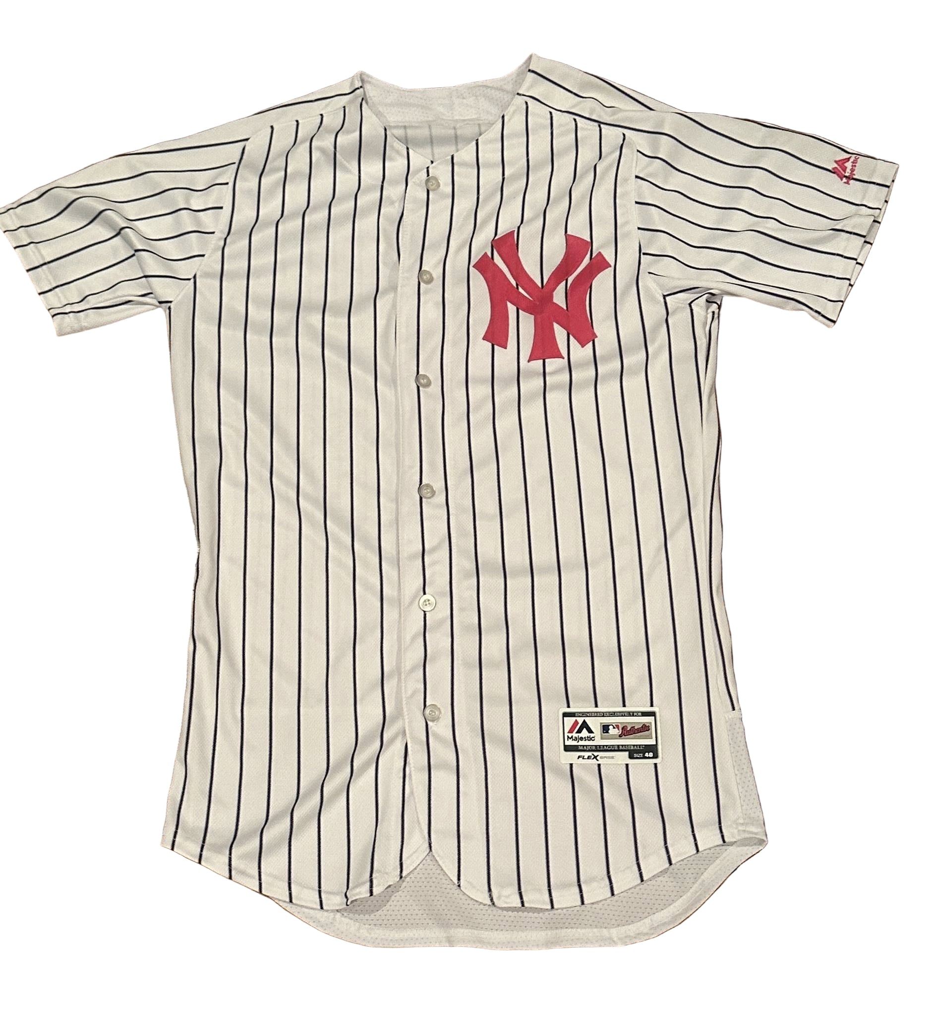 Derek Jeter Autographed New York Yankees Mother's Day Jersey JSA LOA-Right Off The Field
