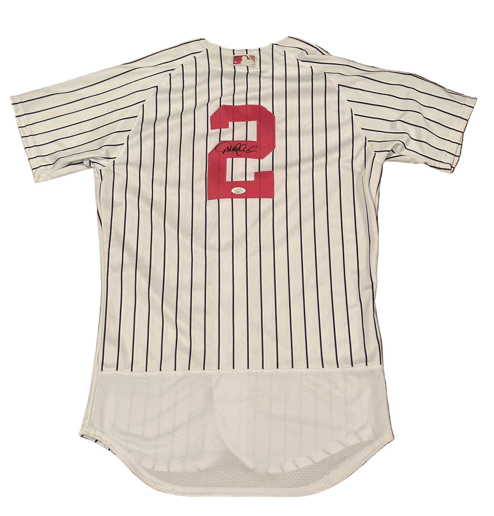 Derek Jeter Autographed New York Yankees Mother's Day Jersey JSA LOA-Right Off The Field