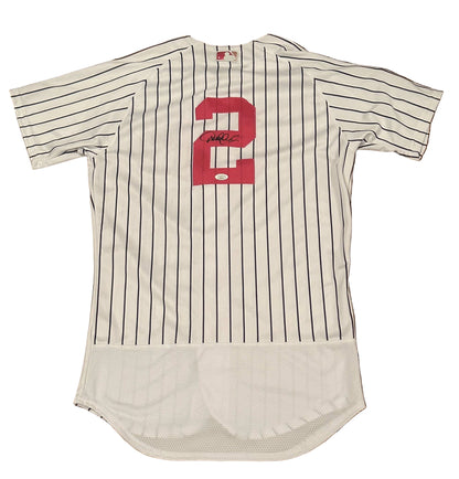 Derek Jeter Autographed New York Yankees Mother's Day Jersey JSA LOA-Right Off The Field