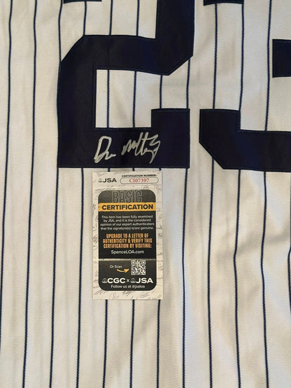 Don Mattingly Autographed New York Yankees Jersey JSA COA-Right Off The Field
