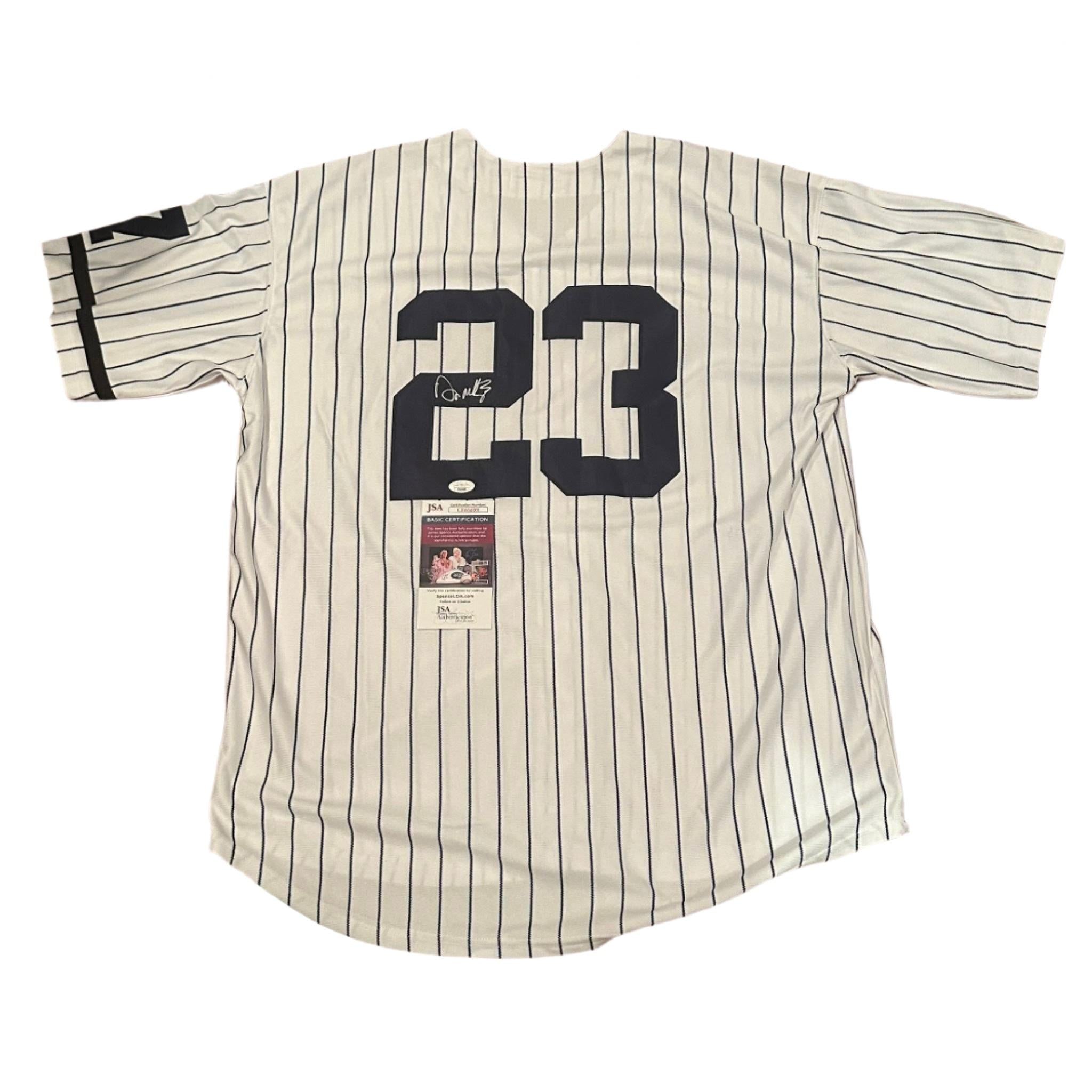 Don Mattingly Autographed New York Yankees Jersey JSA COA-Right Off The Field