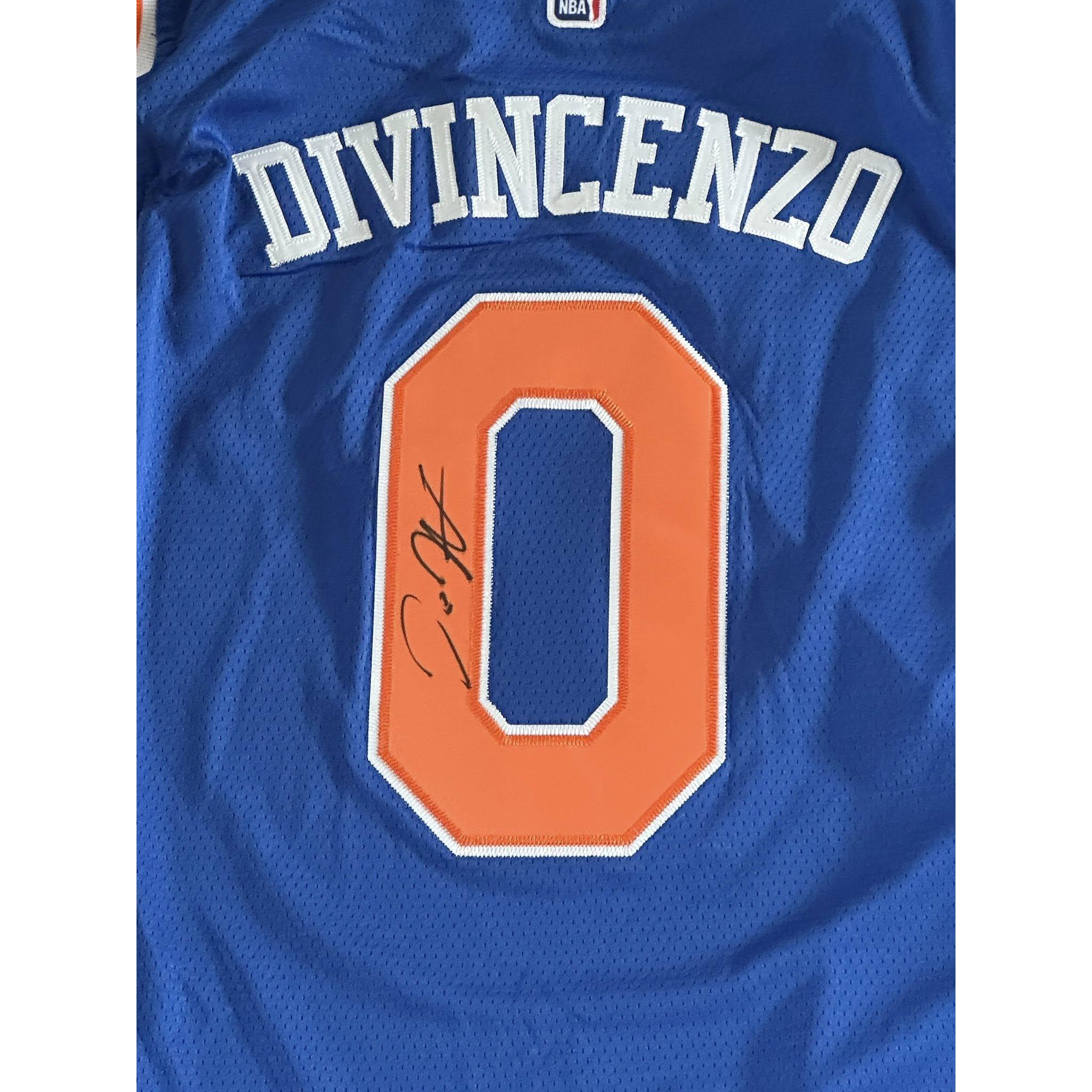 Donte DiVincenzo Autographed New York Knicks Jersey-Right Off The Field