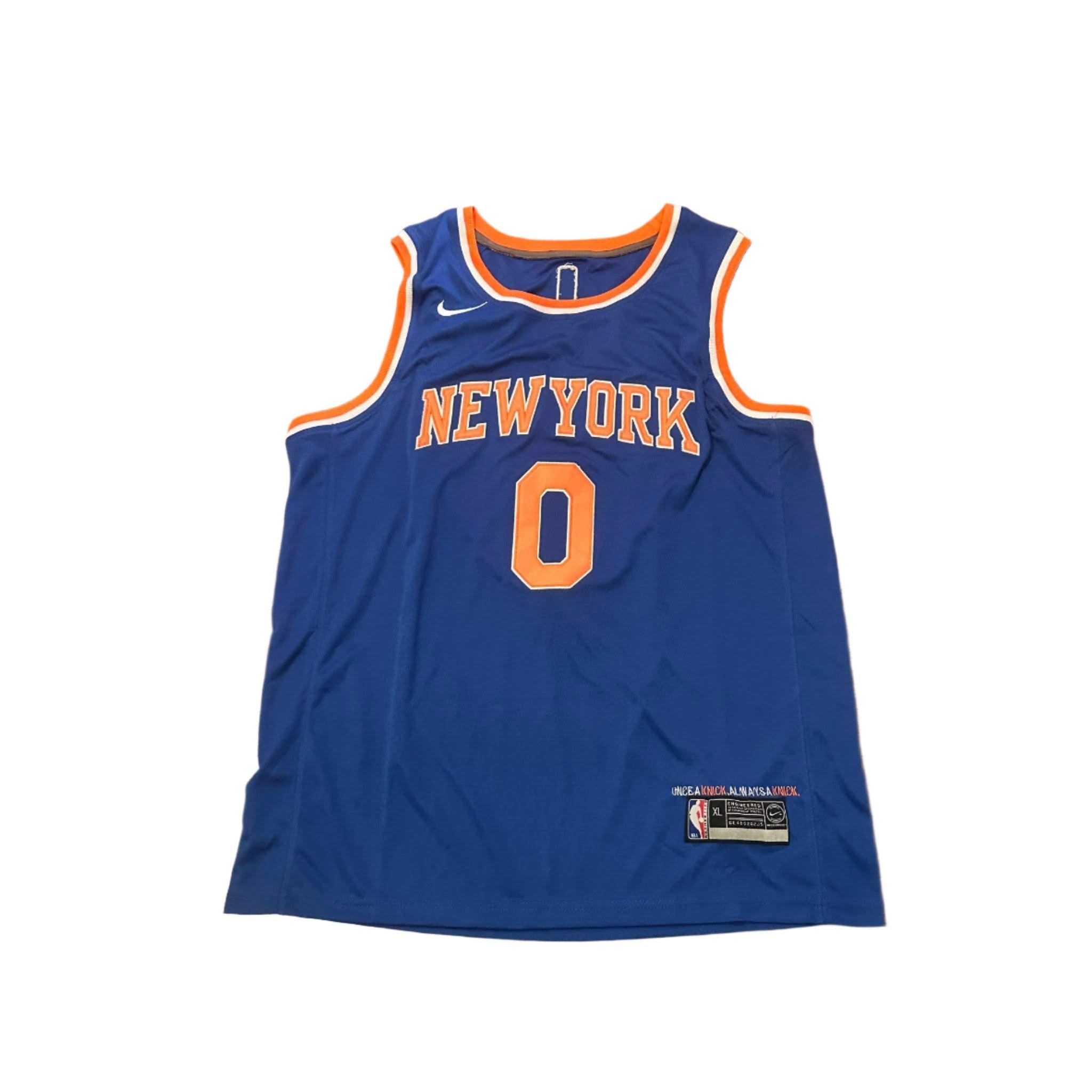 Donte DiVincenzo Autographed New York Knicks Jersey-Right Off The Field