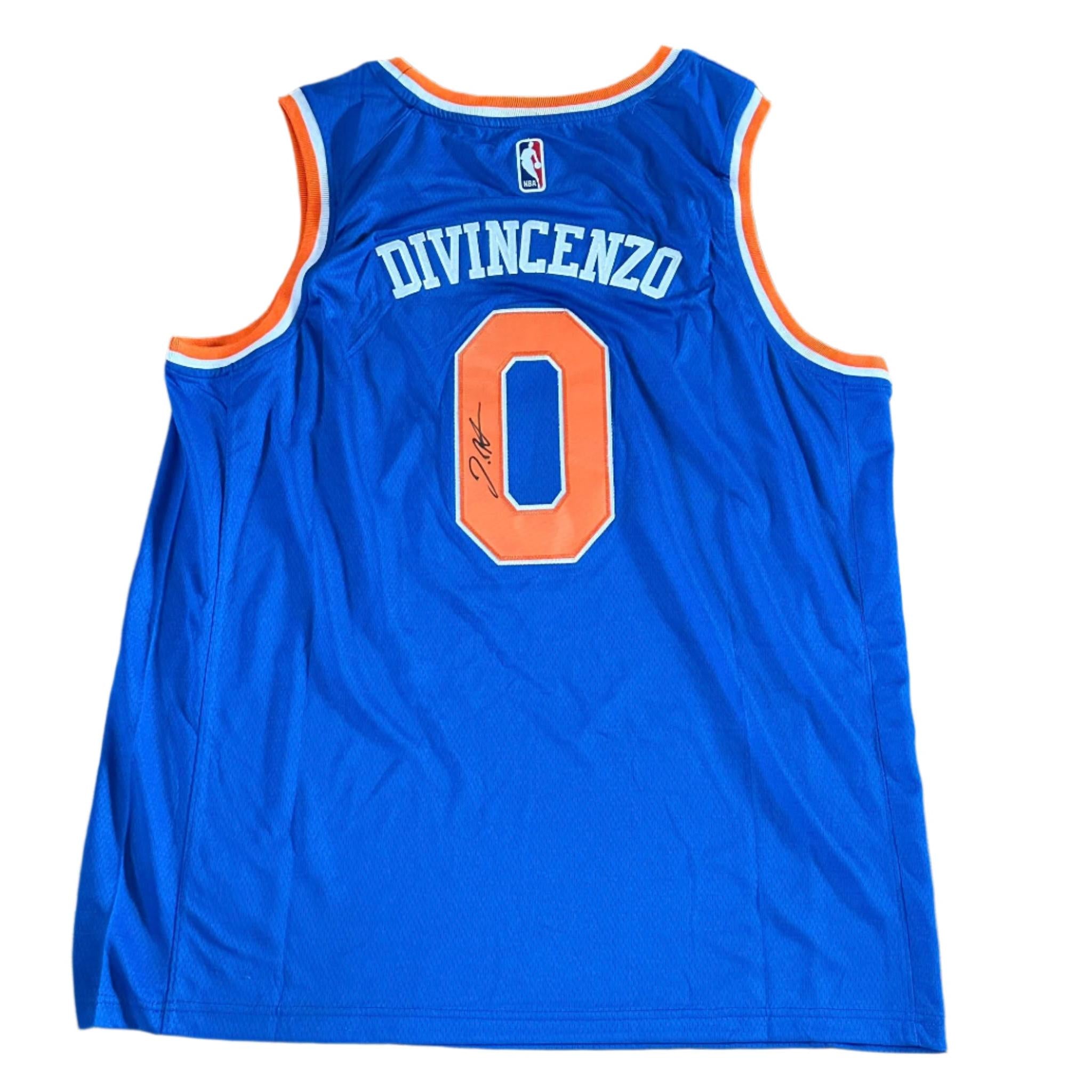 Donte DiVincenzo Autographed New York Knicks Jersey-Right Off The Field