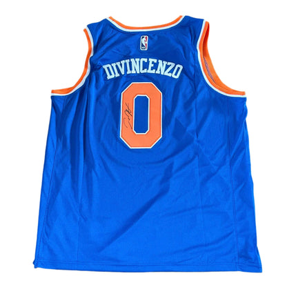 Donte DiVincenzo Autographed New York Knicks Jersey-Right Off The Field