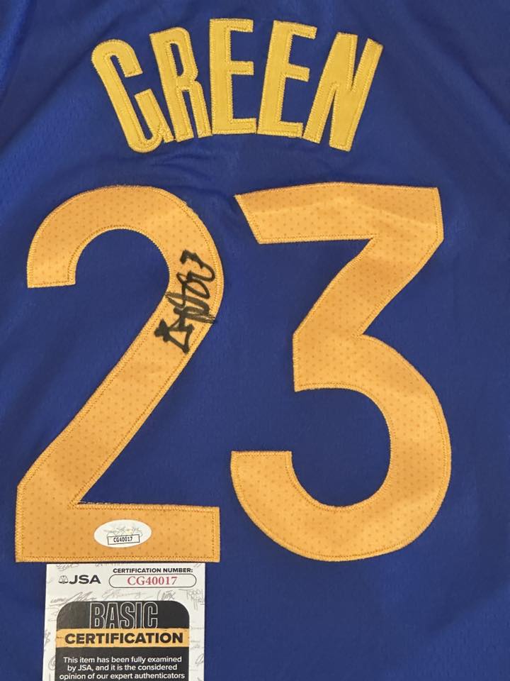 Draymond Green Autographed Golden State Warriors Jersey JSA COA-Right Off The Field
