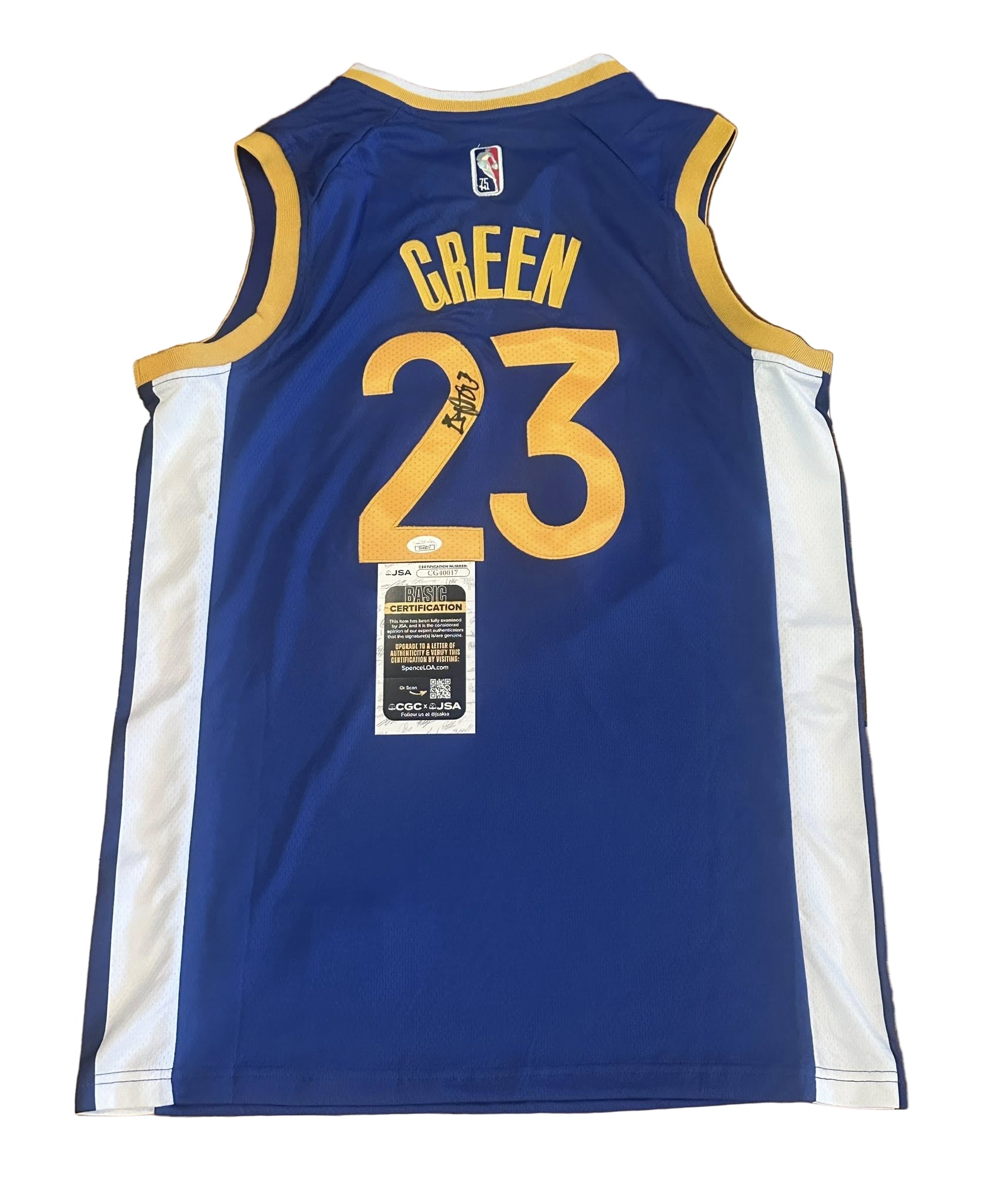Draymond Green Autographed Golden State Warriors Jersey JSA COA-Right Off The Field