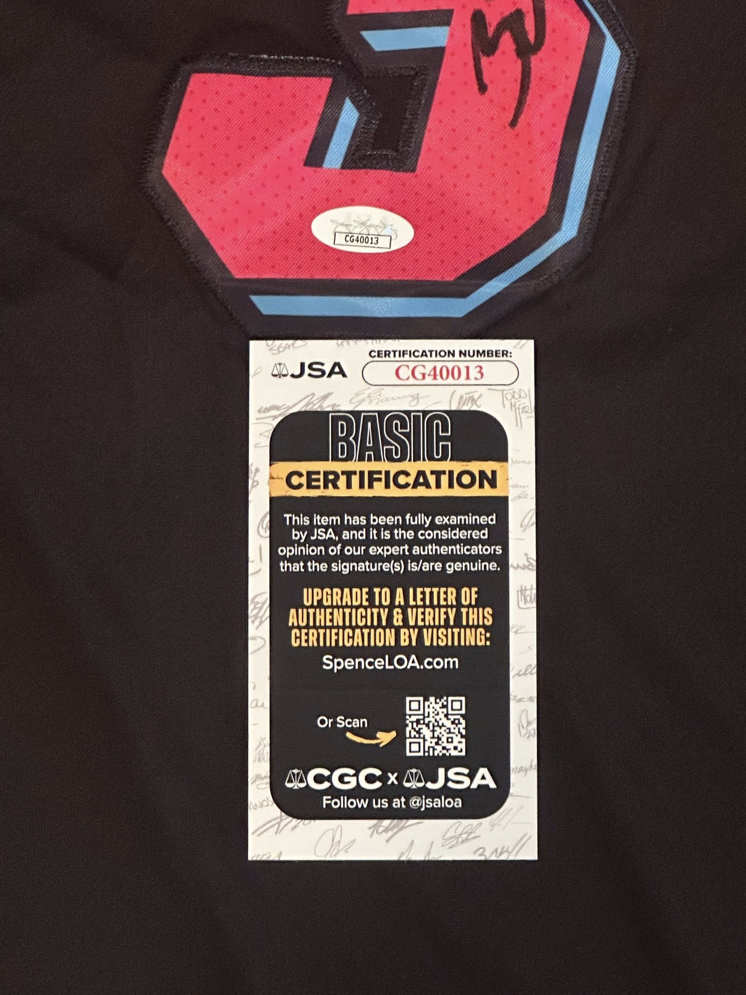 Dwyane Wade Autographed Miami Heat City Edition Jersey JSA COA-Right Off The Field