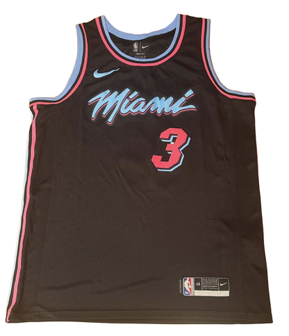 Dwyane Wade Autographed Miami Heat City Edition Jersey JSA COA-Right Off The Field