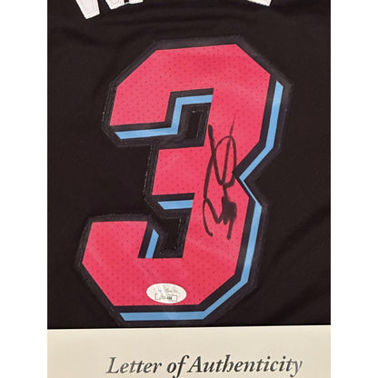 Dwyane Wade Autographed Miami Heat City Edition Jersey JSA LOA-Right Off The Field