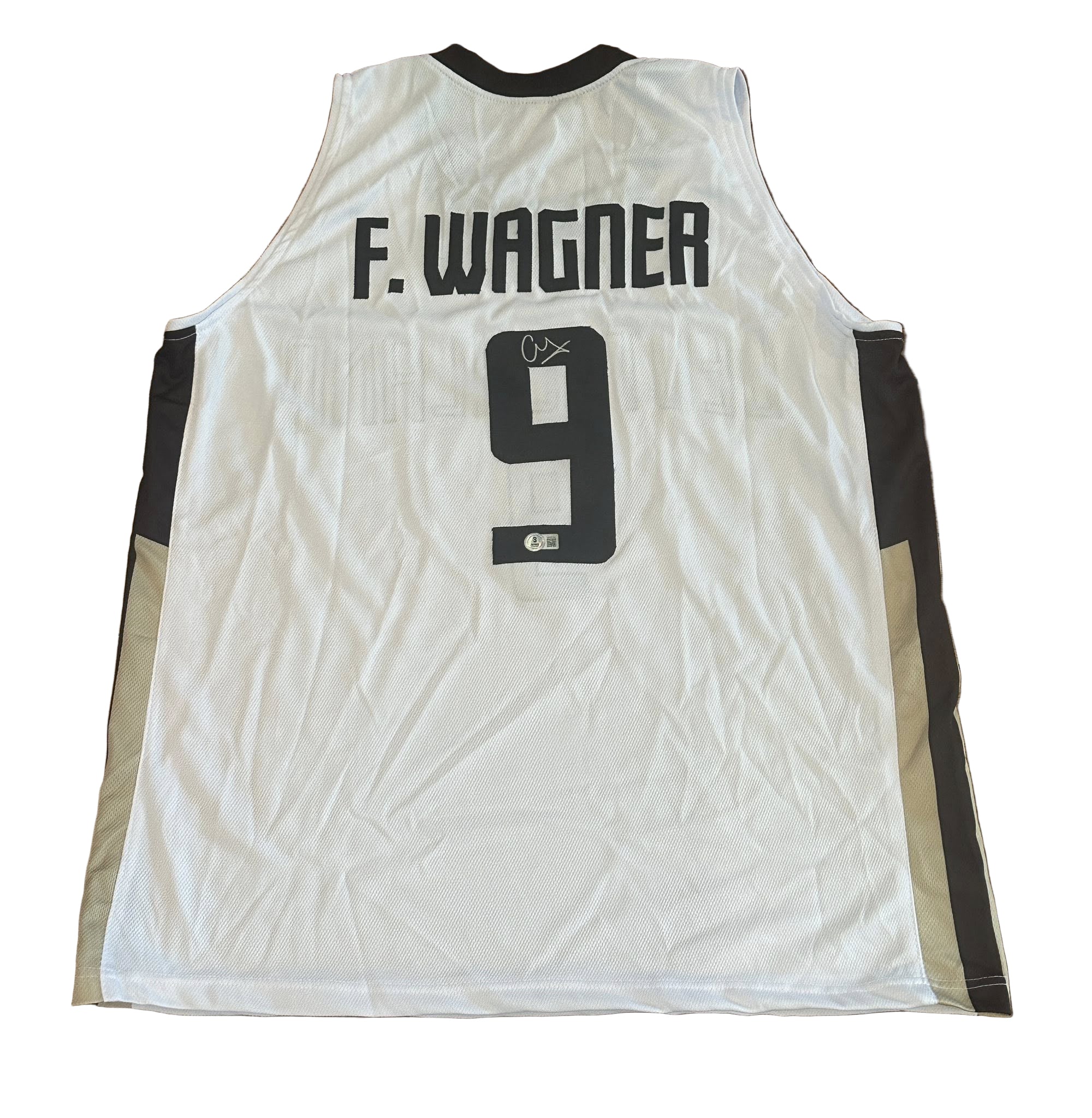 Franz Wagner Autographed Deutschland Custom Jersey BAS Witness-Right Off The Field