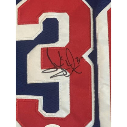 Henrik Lundqvist Autographed New York Rangers Jersey JSA COA-Right Off The Field