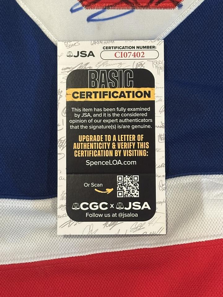 Henrik Lundqvist Autographed New York Rangers Jersey JSA COA-Right Off The Field