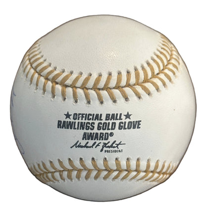 Isiah Kiner-Falefa Autographed Gold Glove Award Baseball '2020 GG' Inscription-Right Off The Field