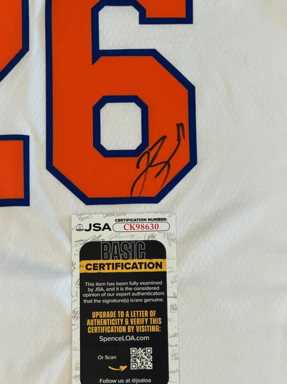 Jalen Brunson Autographed New York Knicks 26 Champions Jersey JSA COA RARE-Right Off The Field