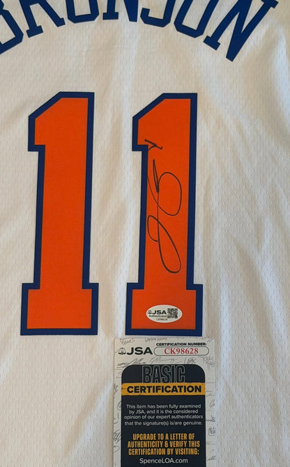 Jalen Brunson Autographed New York Knicks NBA Finals Jersey JSA COA-Right Off The Field