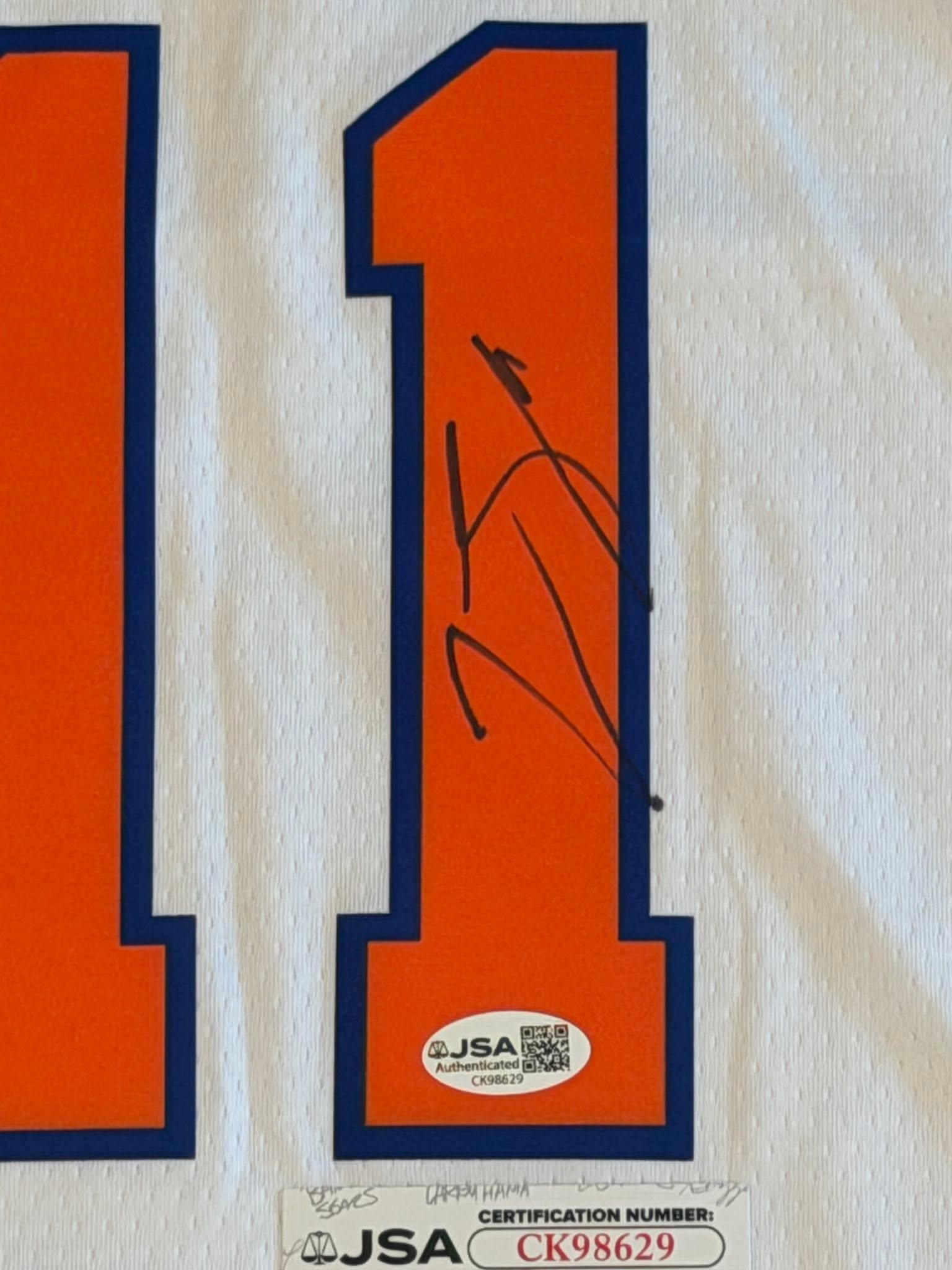 Jalen Brunson Autographed New York Knicks NBA Finals Jersey JSA COA-Right Off The Field