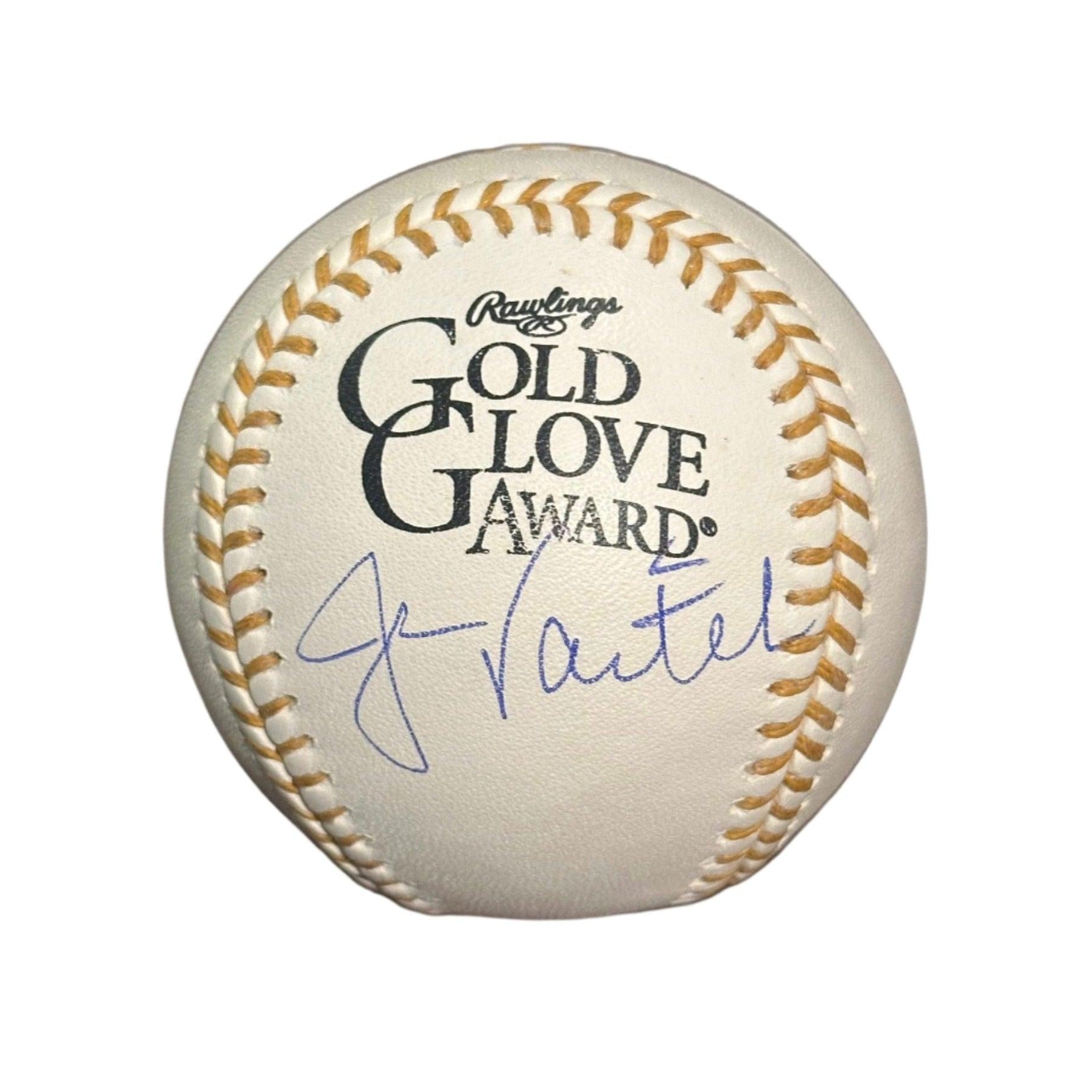 Jason Varitek Boston Red Sox Autographed Gold Glove Award Baseball JSA COA-Right Off The Field