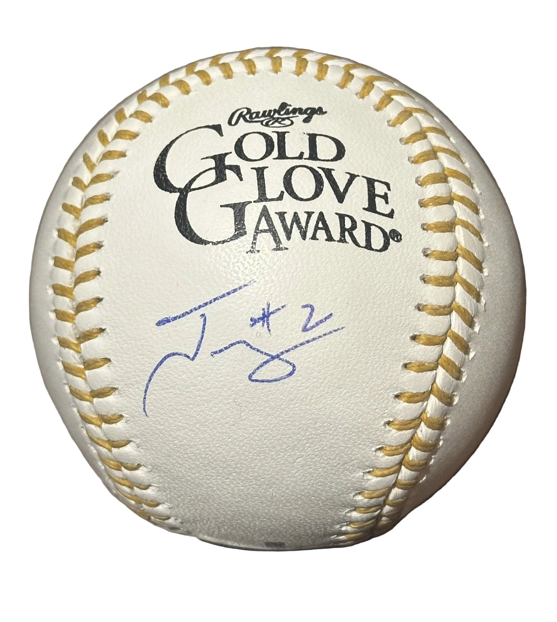 Javier Sanoja Autographed Gold Glove Award Baseball JSA COA Miami Marlins-Right Off The Field