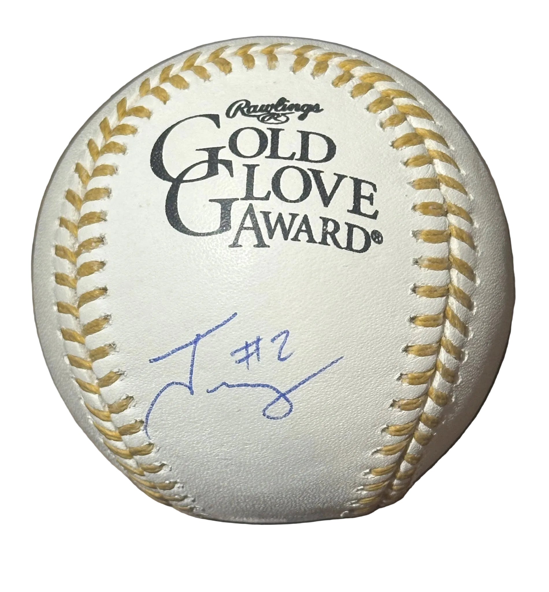 Javier Sanoja Autographed Gold Glove Award Baseball JSA COA Miami Marlins-Right Off The Field