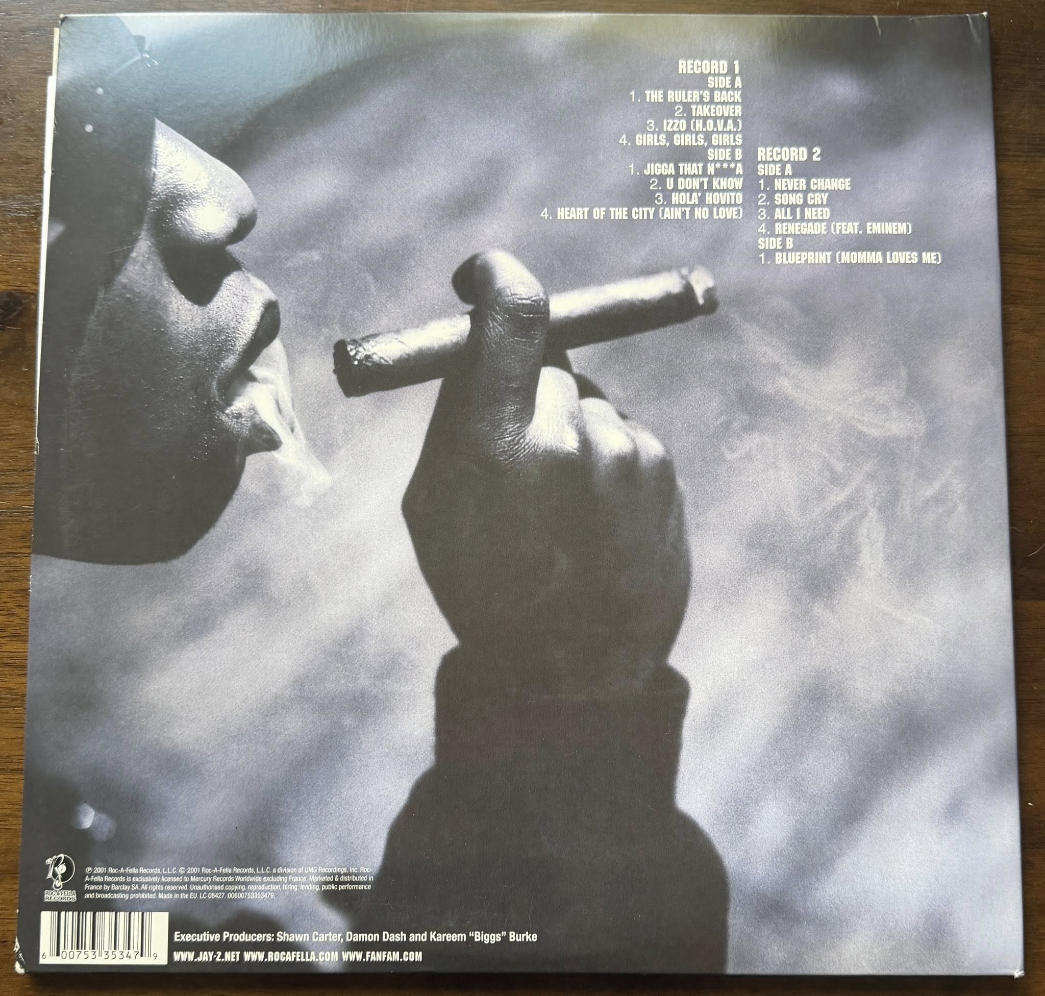 Jay-Z Signed Autographed The Blueprint VINYL LP JSA LOA-Right Off The Field
