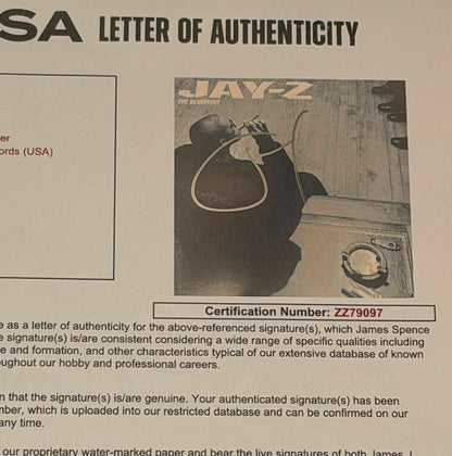 Jay-Z Signed Autographed The Blueprint VINYL LP JSA LOA-Right Off The Field