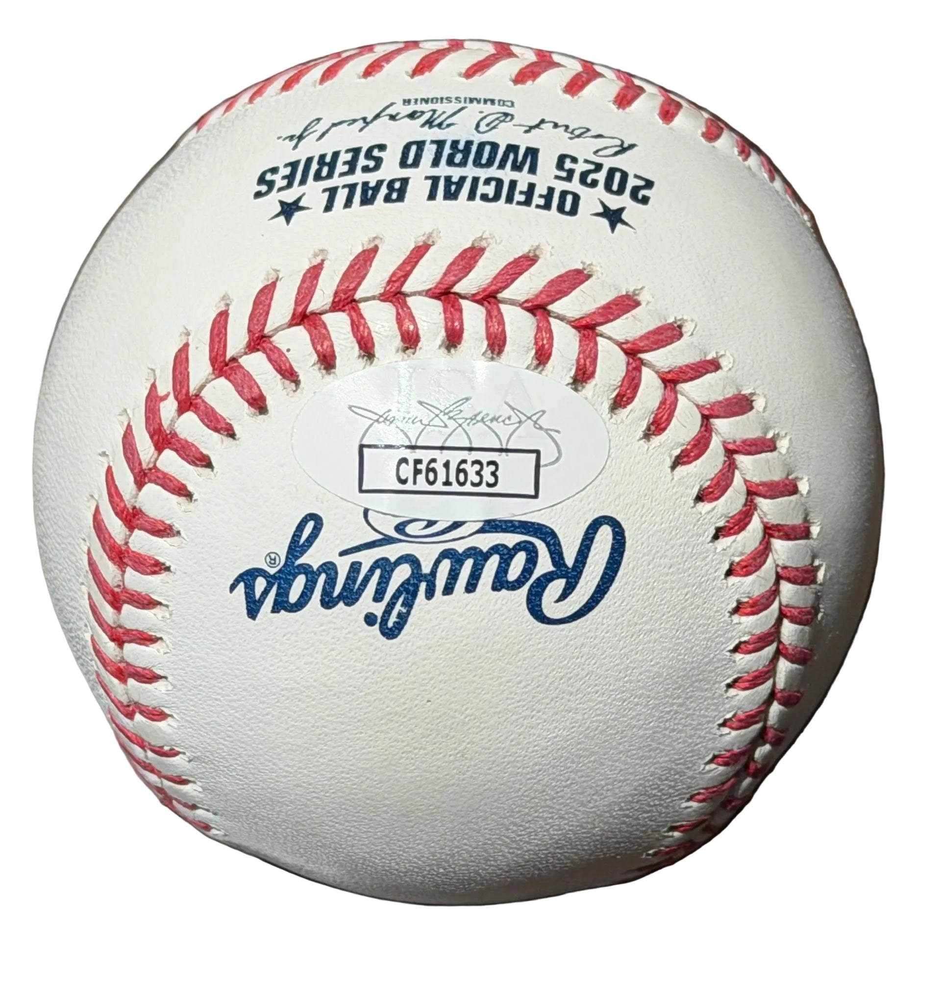 Jeff Hoffman Autographed 2025 World Series Baseball JSA COA Toronto Blue Jays-Right Off The Field