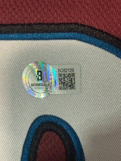 Joe Sakic Autographed Colorado Avalanche Jersey "HOF 12" Inscription Beckett-Right Off The Field