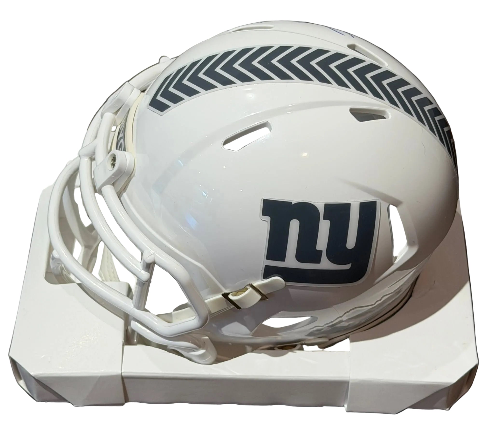 John Harbaugh Autographed New York Giants Salute to Service Mini Helmet JSA COA-Right Off The Field