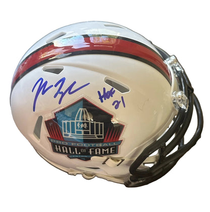 John Lynch Autographed Hall of Fame Mini Helmet "HOF '21" Inscription JSA COA-Right Off The Field