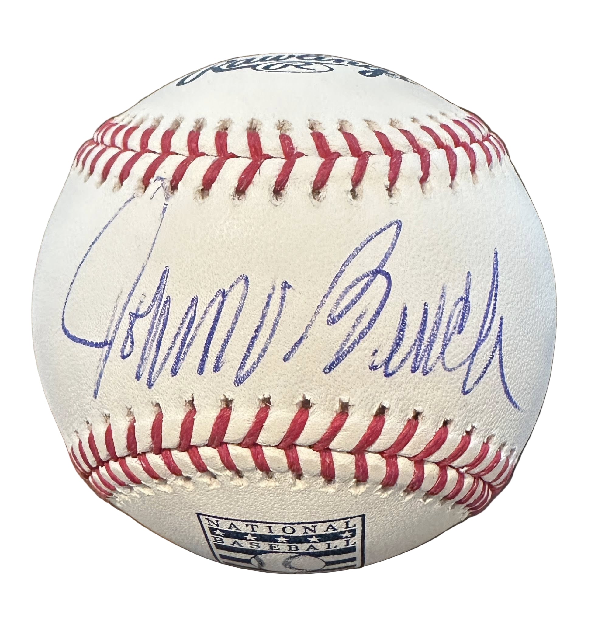 Johnny Bench Autographed Hall of Fame MLB Baseball JSA COA Cincinnati Reds-Right Off The Field