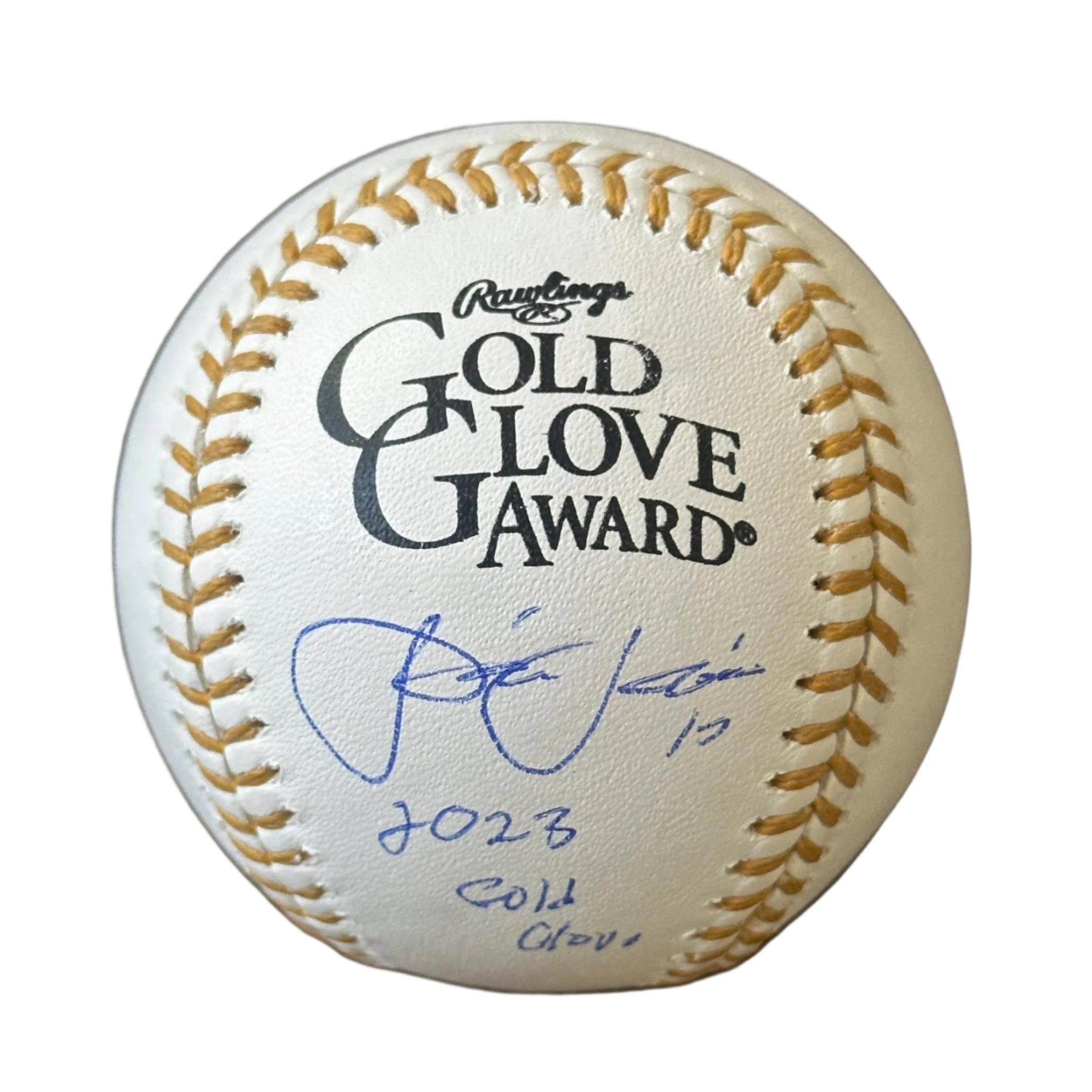 Jose Berrios Toronto Blue Jays Autographed & Inscribed Gold Glove Award Baseball-Right Off The Field
