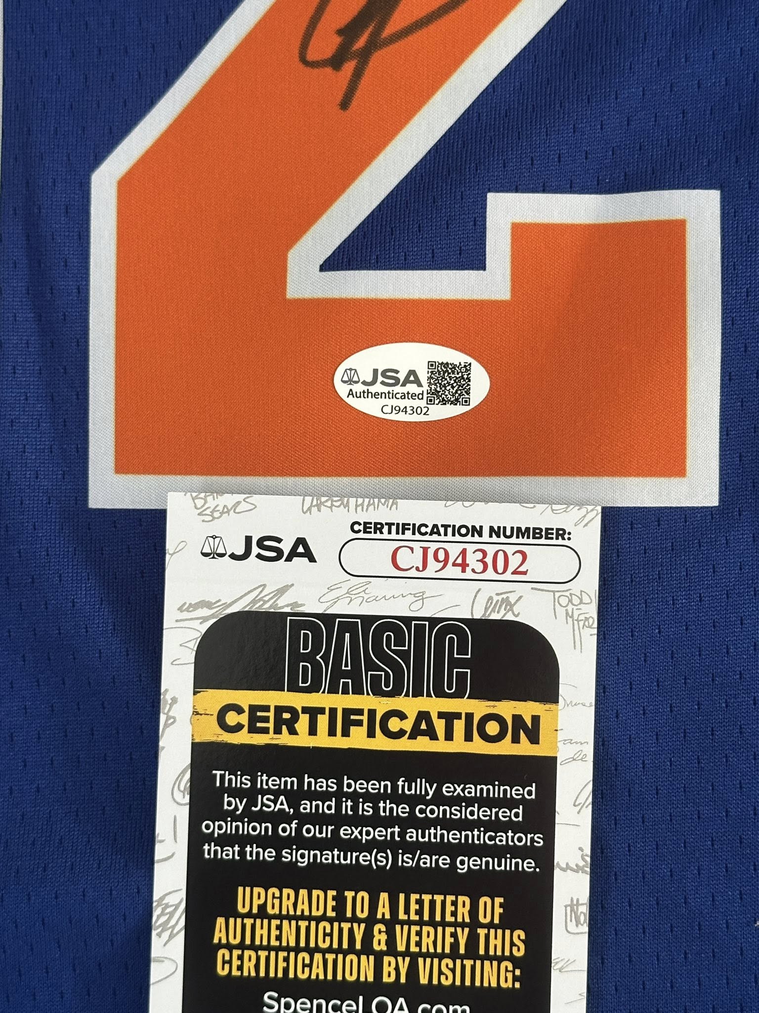 Karl-Anthony Towns Autographed New York Knicks Jersey JSA COA-Right Off The Field