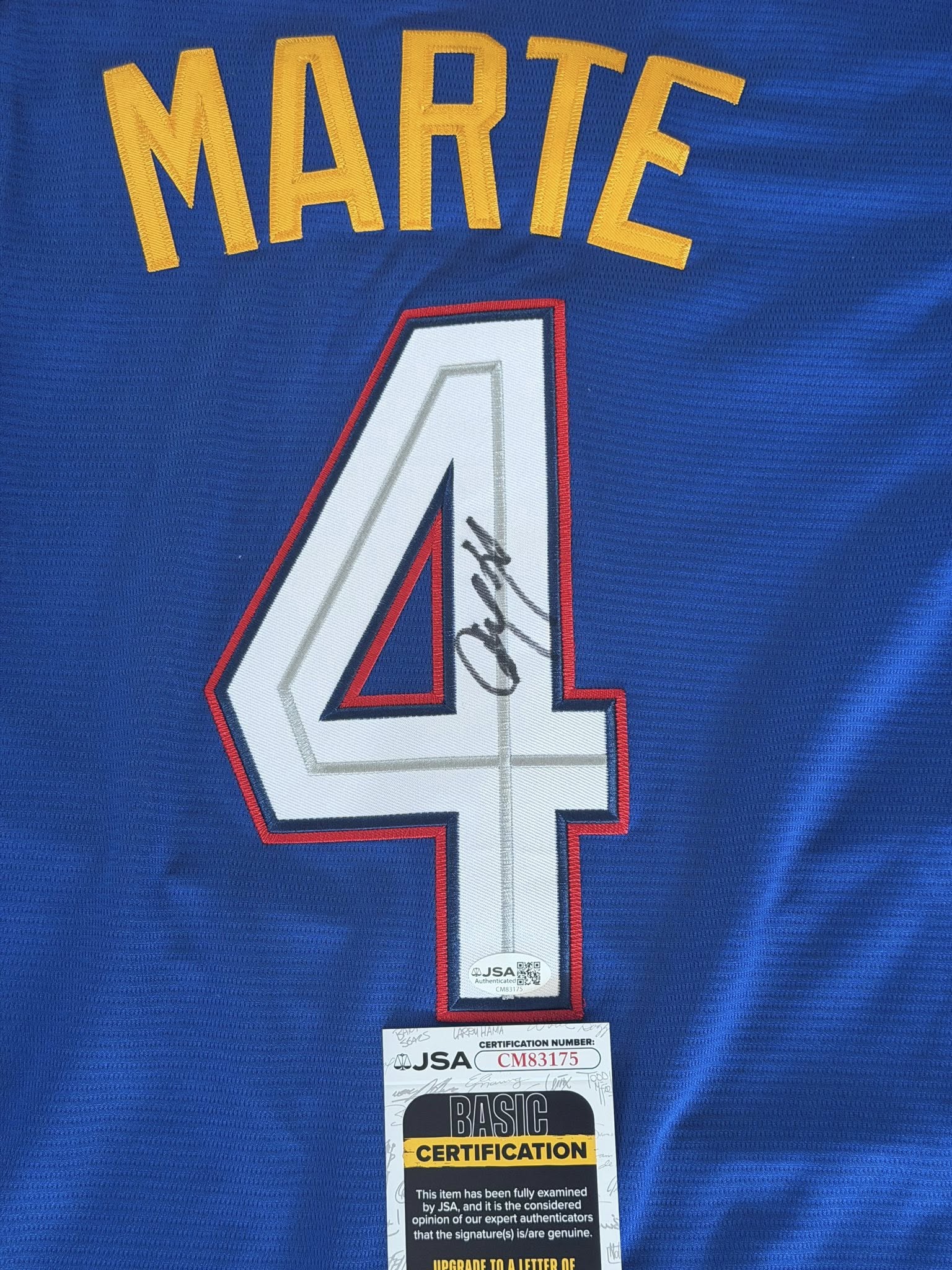 Ketel Marte Autographed 2025 MLB All Star Game Jersey JSA COA Diamondbacks-Right Off The Field