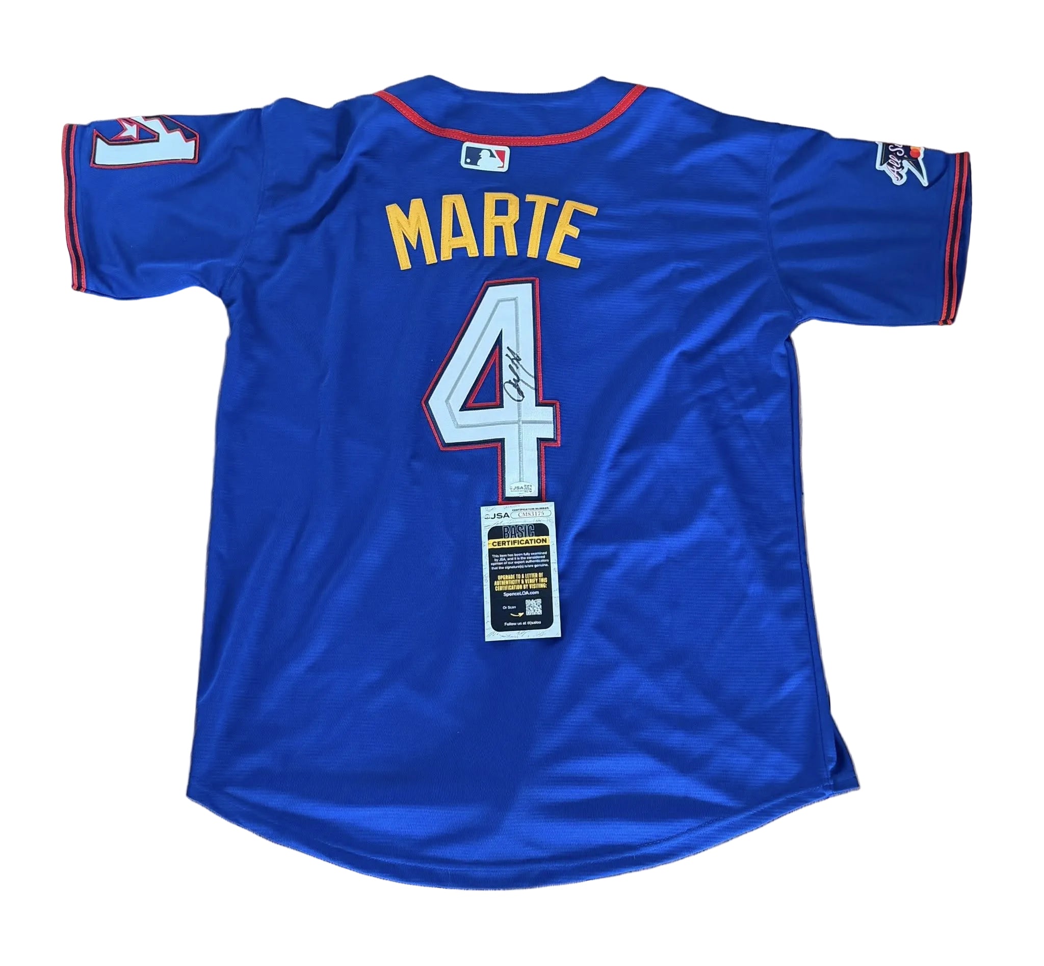 Ketel Marte Autographed 2025 MLB All Star Game Jersey JSA COA Diamondbacks-Right Off The Field