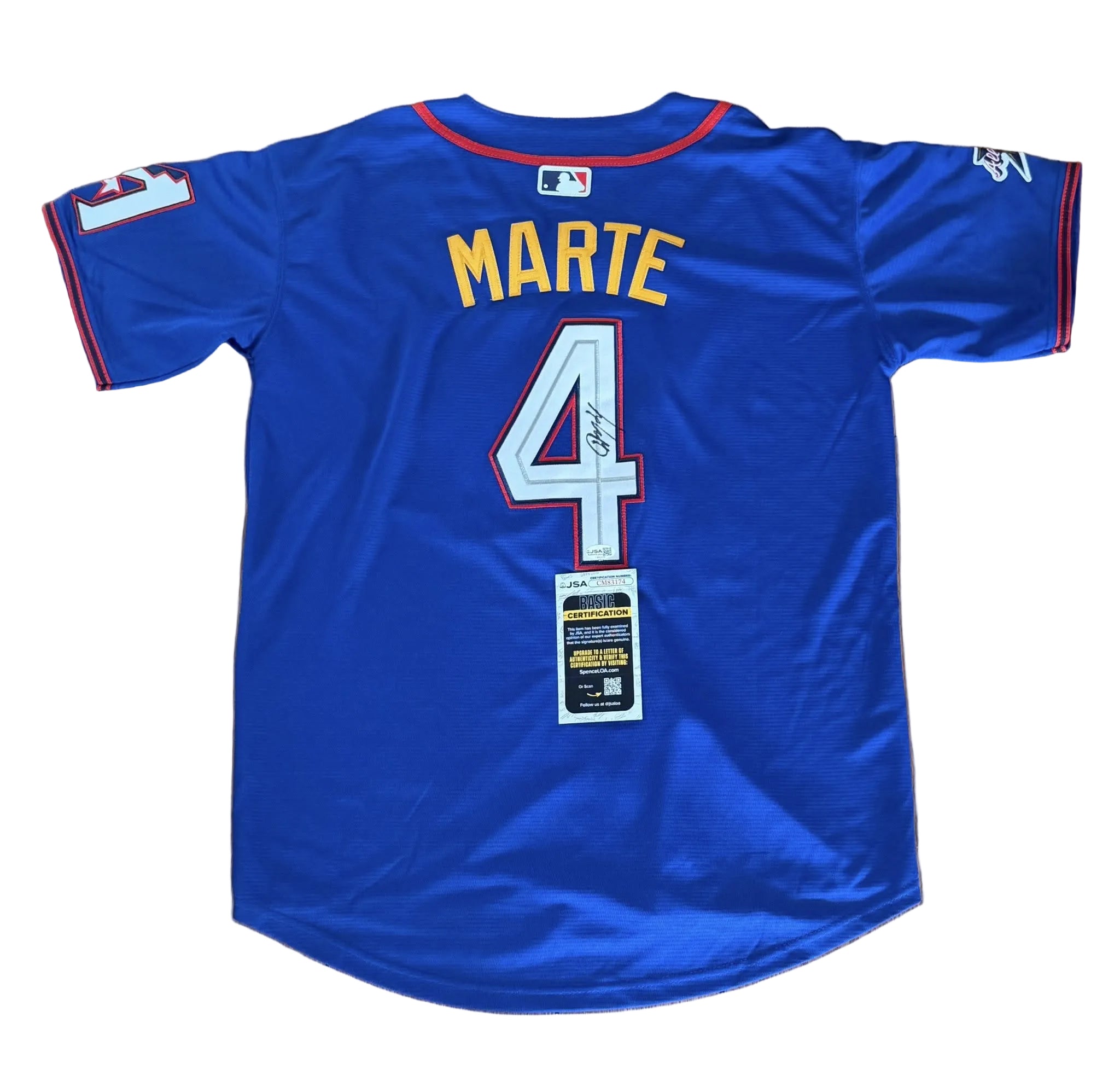 Ketel Marte Autographed 2025 MLB All Star Game Jersey JSA COA Diamondbacks-Right Off The Field