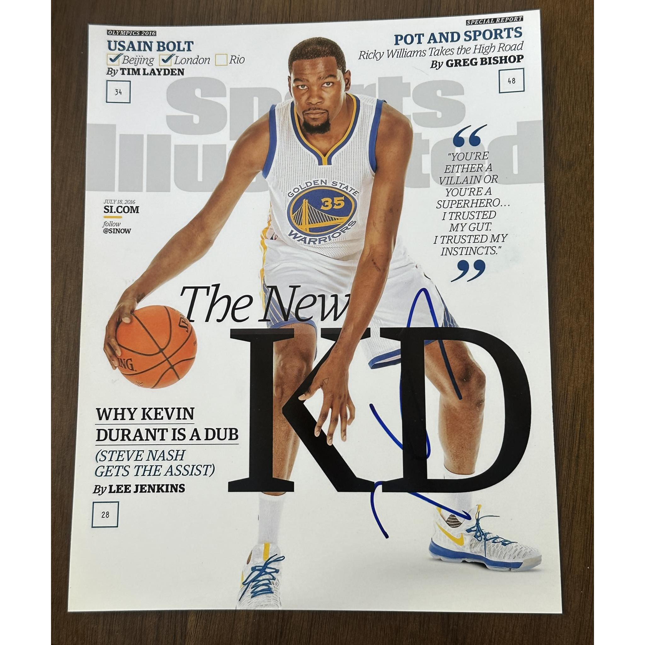 Kevin Durant Golden State Warriors Autographed 8x10 Photo-Right Off The Field