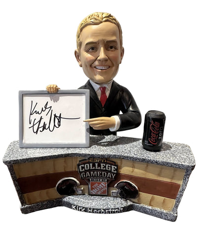 Kirk Herbstreit ESPN Autographed College GameDay Bobblehead JSA COA-Right Off The Field