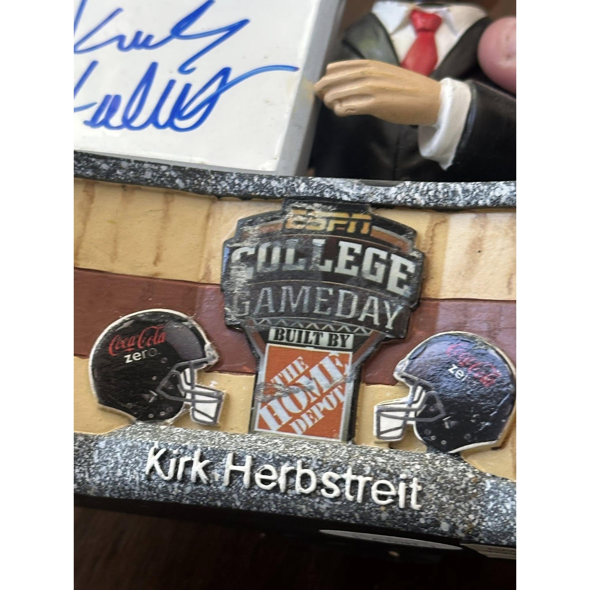 Kirk Herbstreit ESPN Autographed College Gameday Bobblehead JSA COA-Right Off The Field