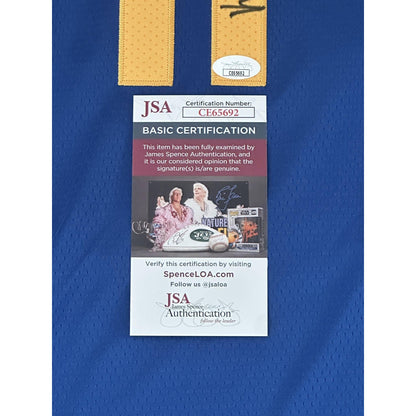Klay Thompson Autographed Golden State Warriors Jersey JSA COA-Right Off The Field