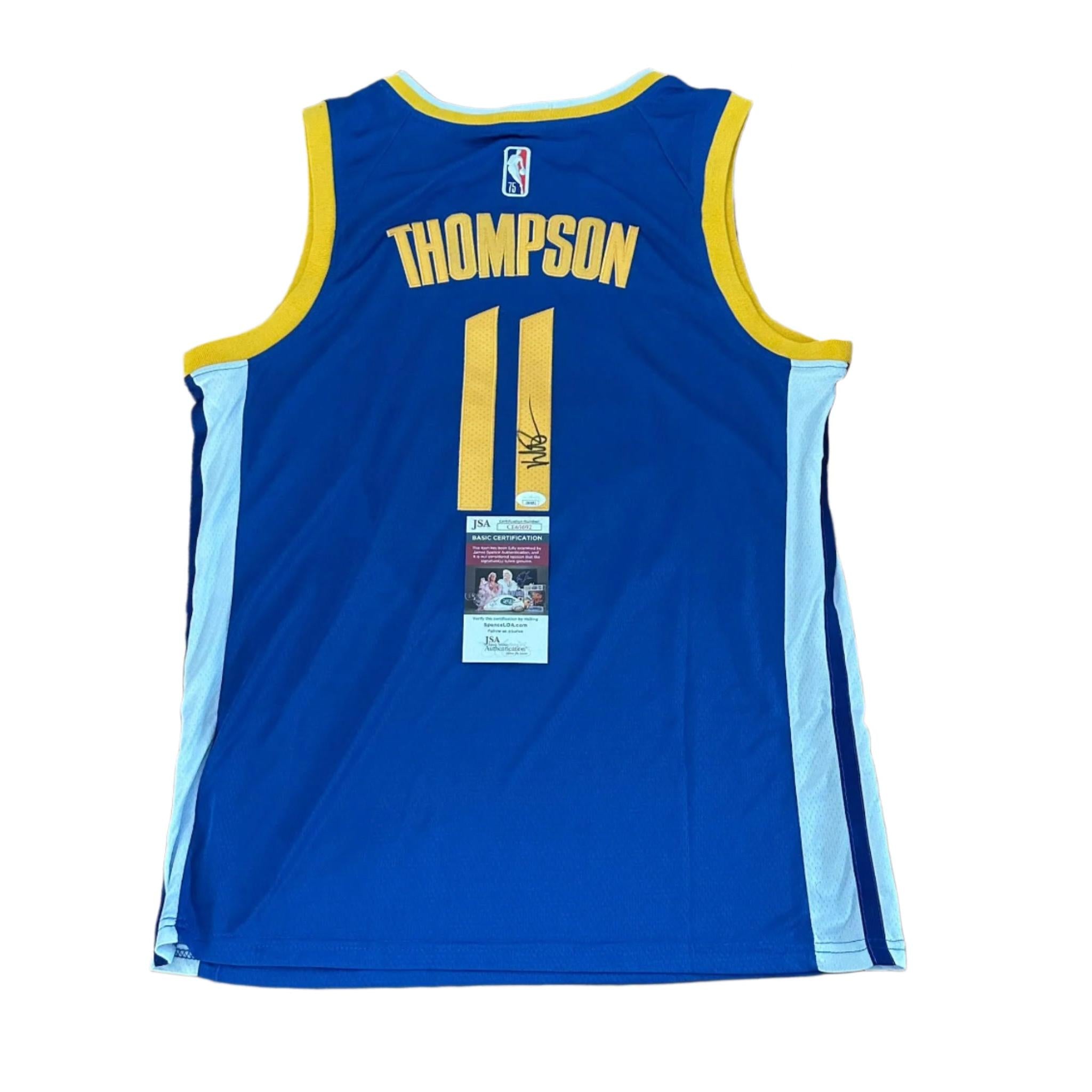 Klay Thompson Autographed Golden State Warriors Jersey JSA COA-Right Off The Field