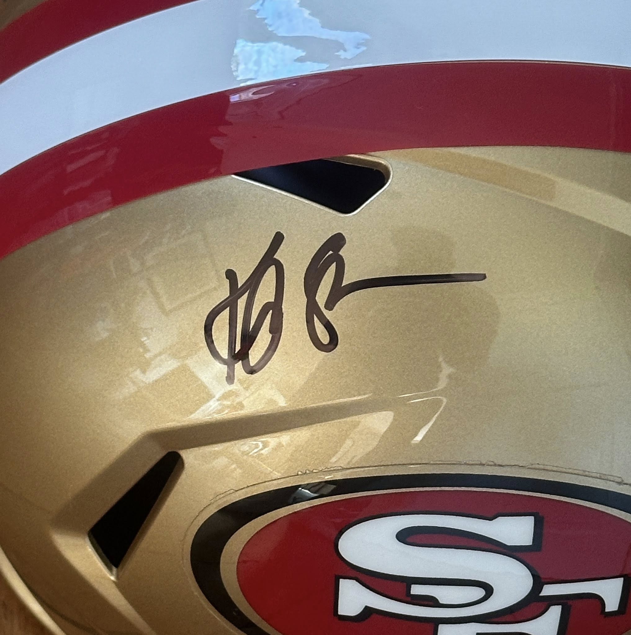 Kyle Shanahan Autographed San Francisco 49ers Full Size Speed Replica Helmet JSA-Right Off The Field