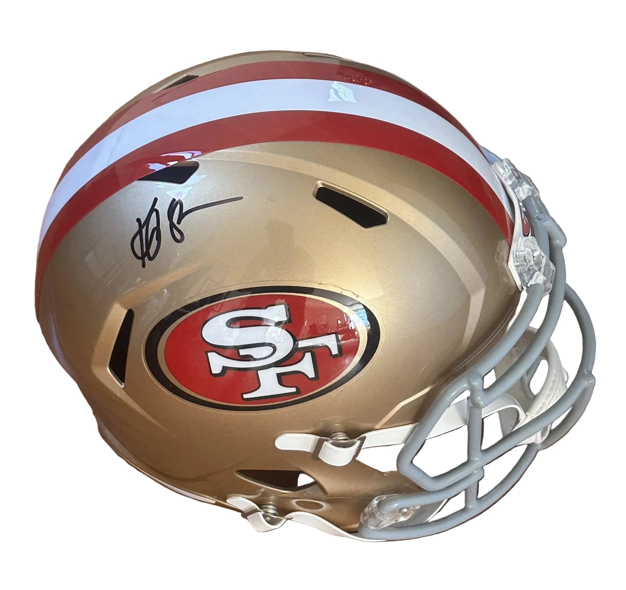 Kyle Shanahan Autographed San Francisco 49ers Full Size Speed Replica Helmet JSA-Right Off The Field